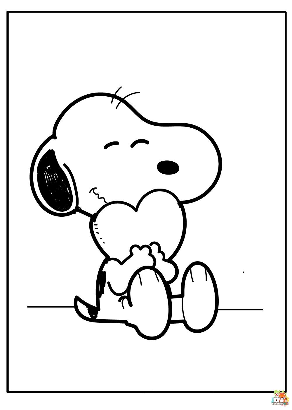 Cute Snoopy Coloring Pages 13