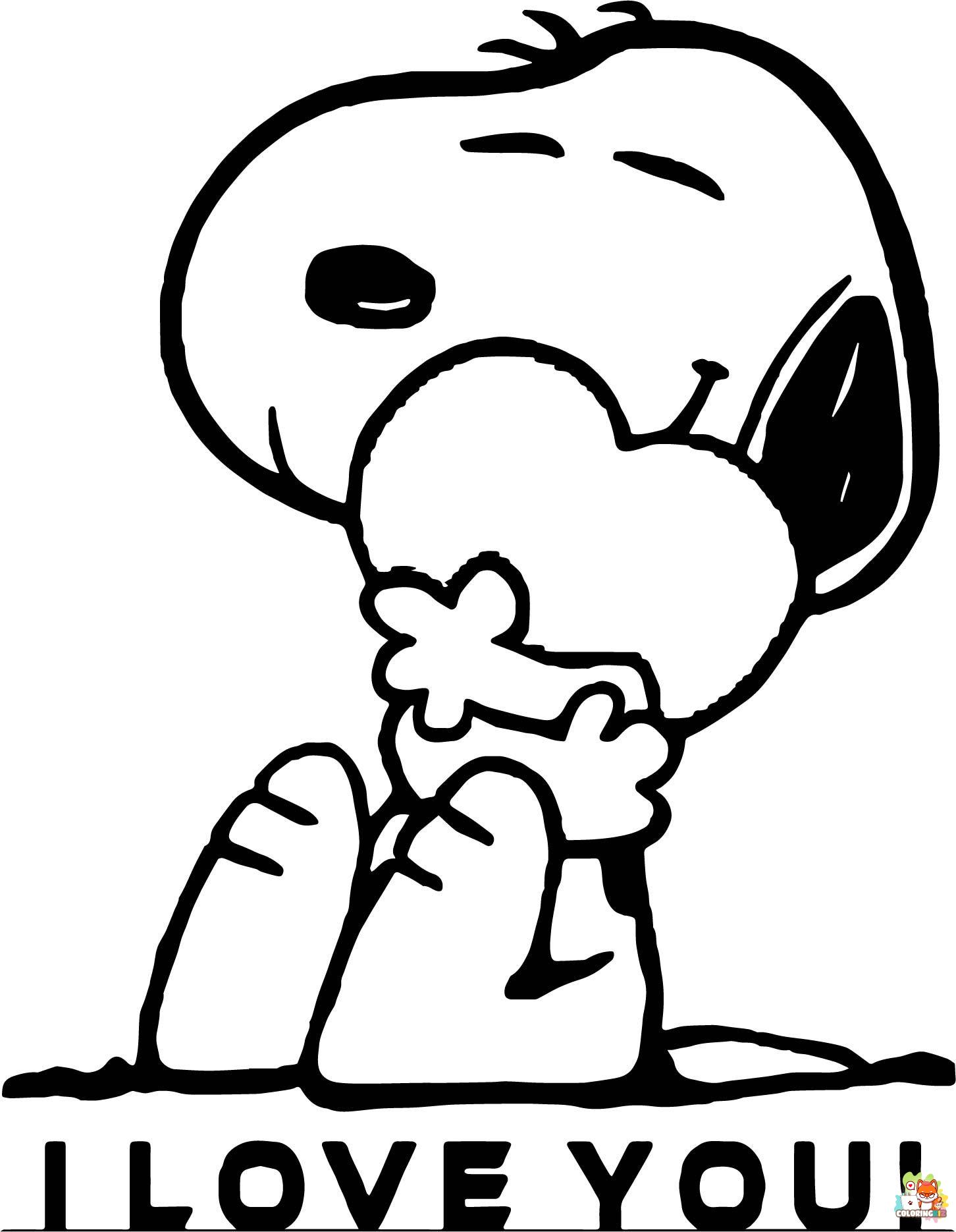 Cute Snoopy Coloring Pages 5