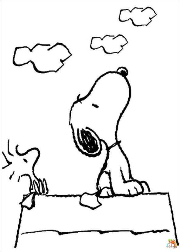 Cute Snoopy Coloring Pages 7