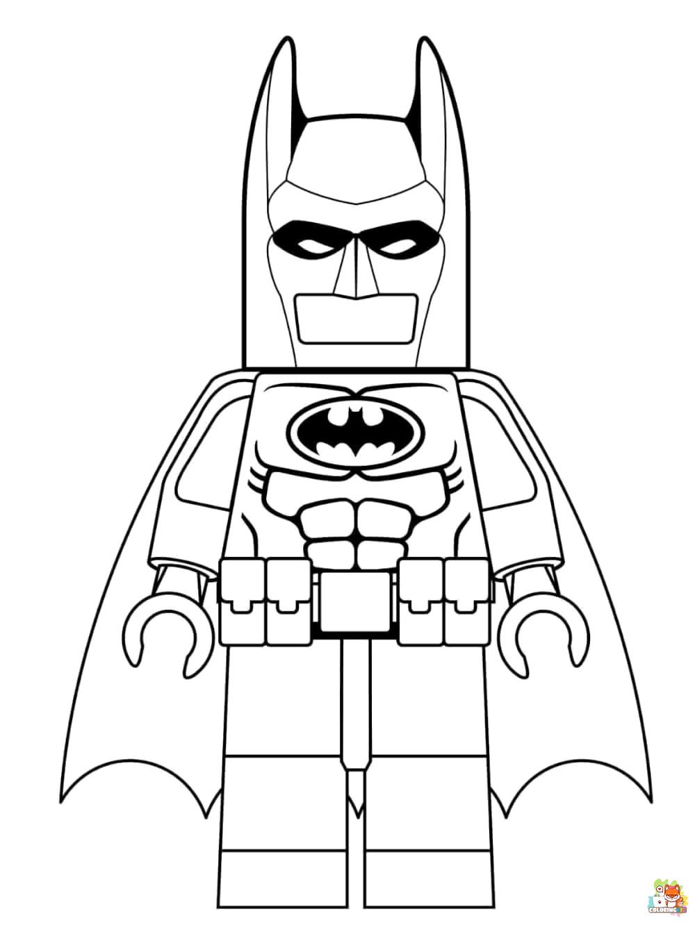 Lego Batman Coloring Pages easy 1