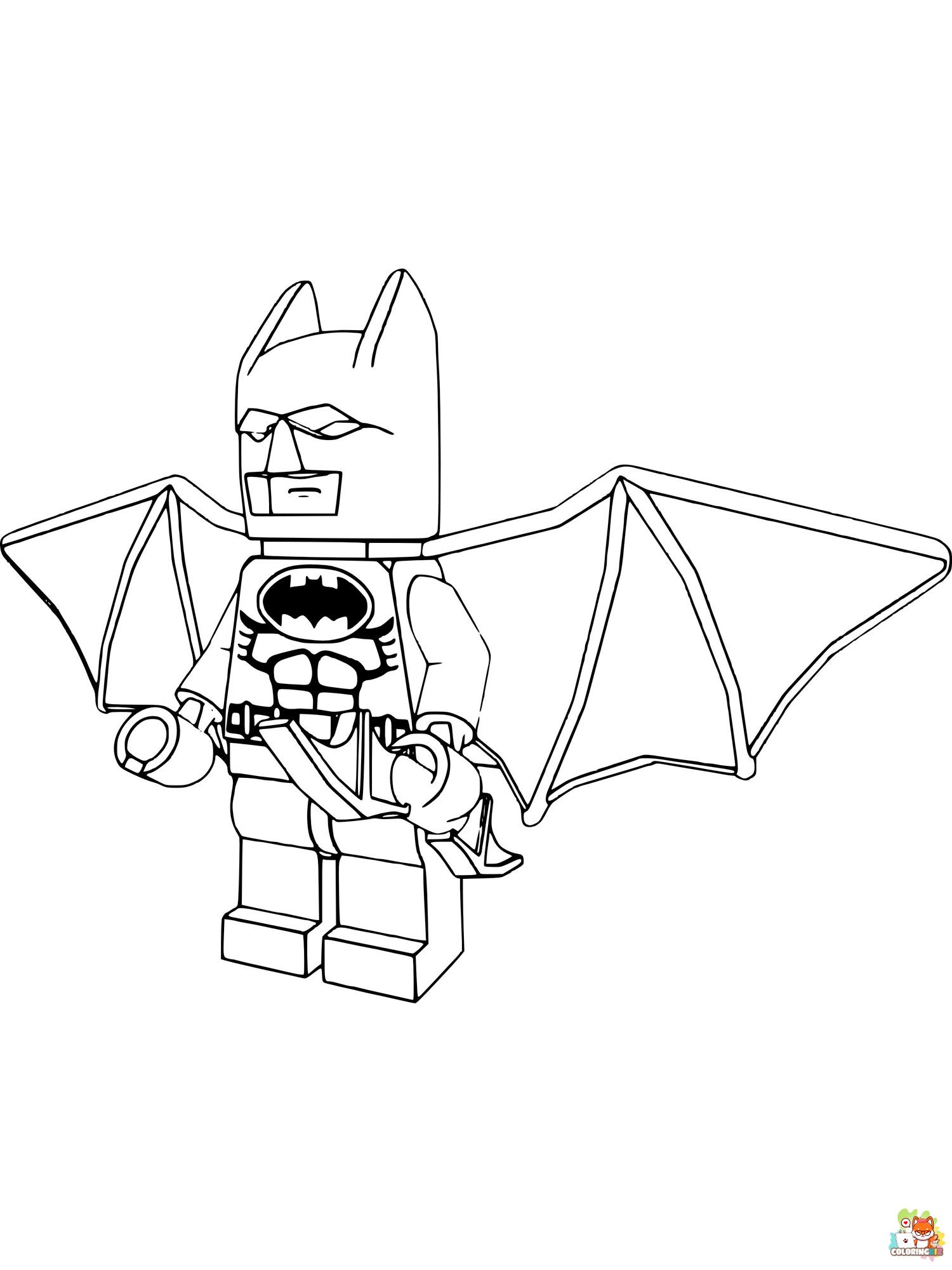 Lego Batman Coloring Pages easy 2