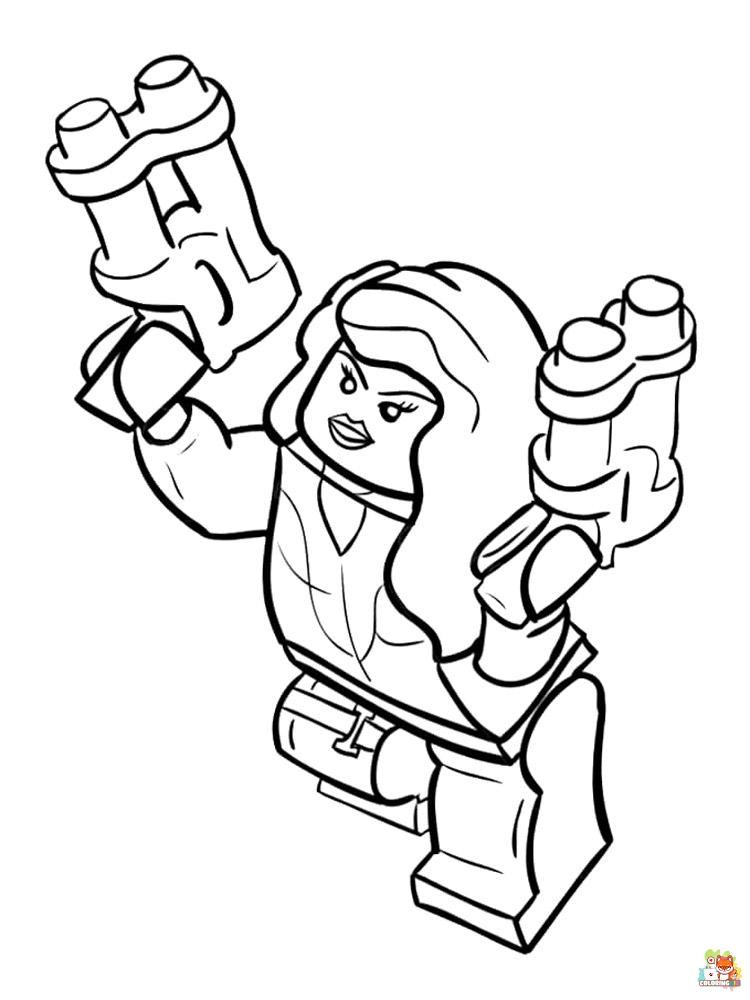 Lego Marvel Coloring Pages easy