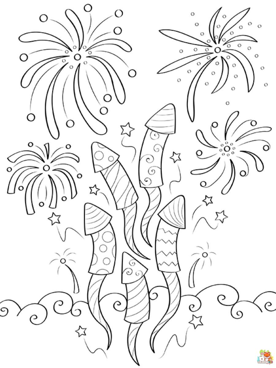 fireworks coloring pages printable
