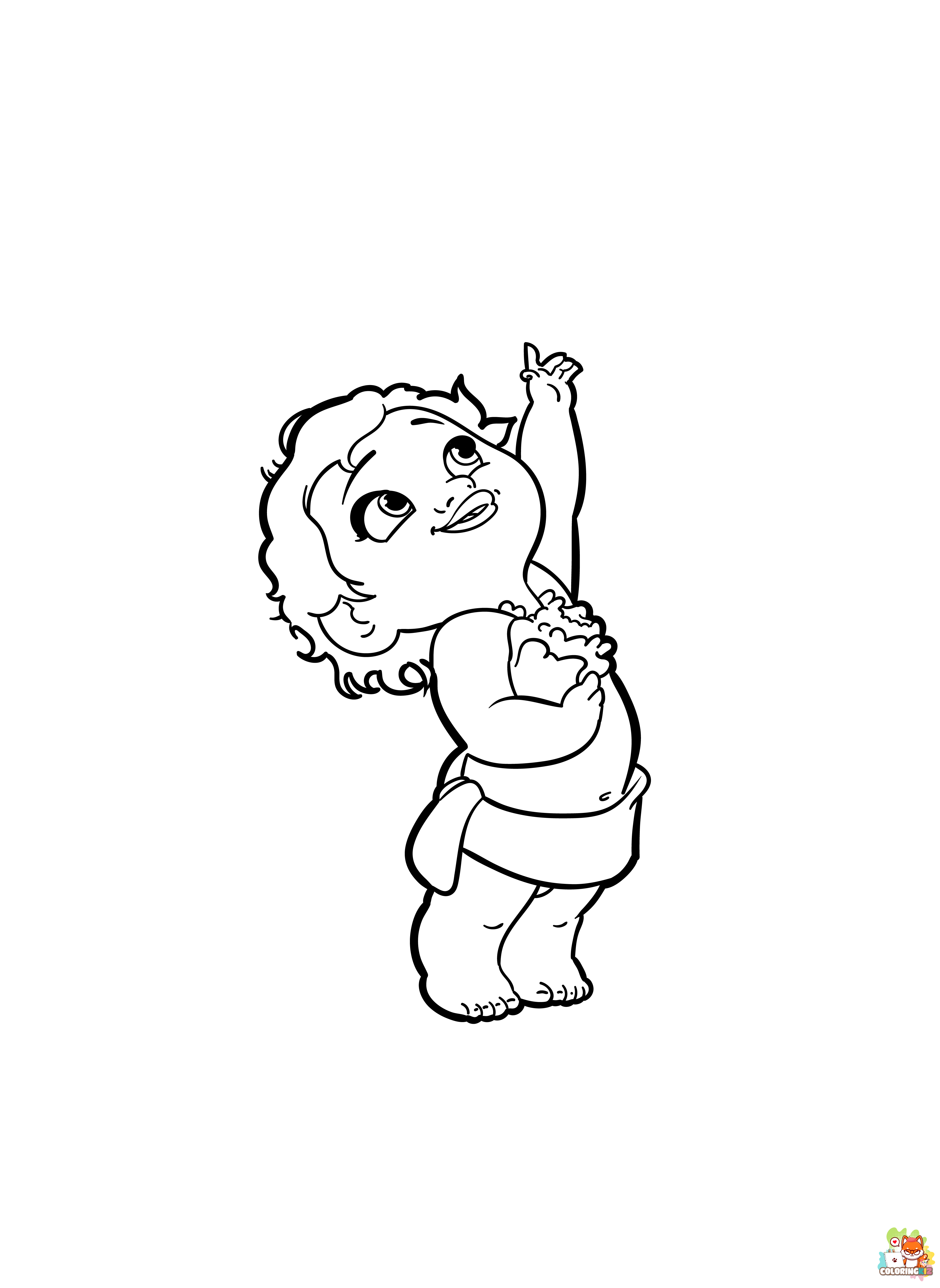 Baby Moana Coloring Pages 4