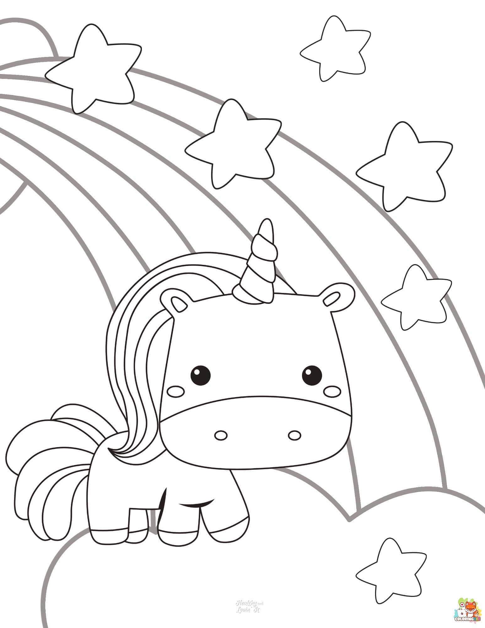 Baby Unicorn Coloring Pages 15