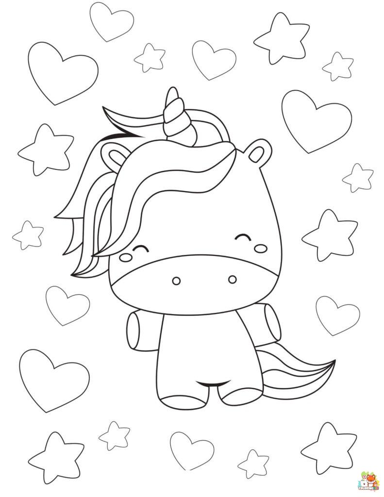 Baby Unicorn Coloring Pages 16