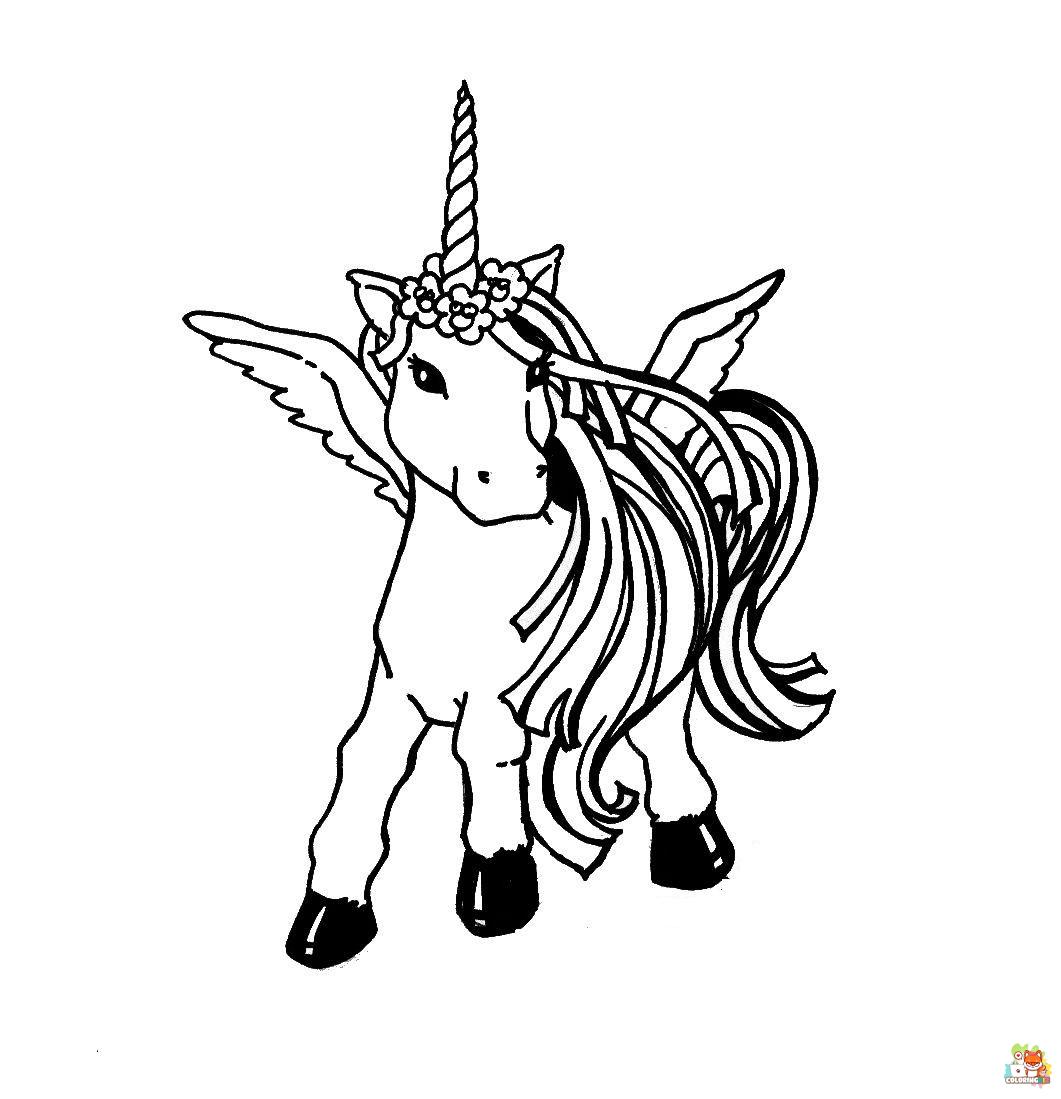 Baby Unicorn Coloring Pages 6