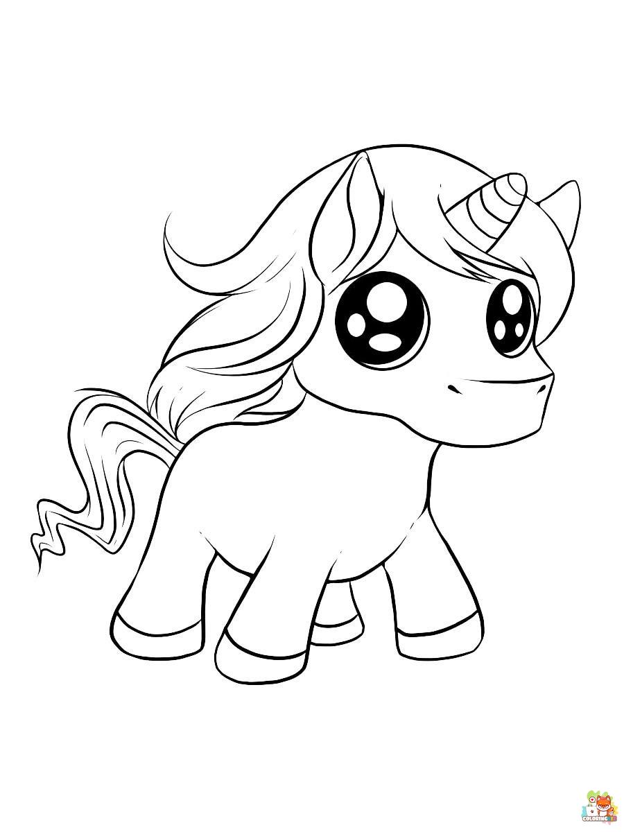 Baby Unicorn Coloring Pages 7