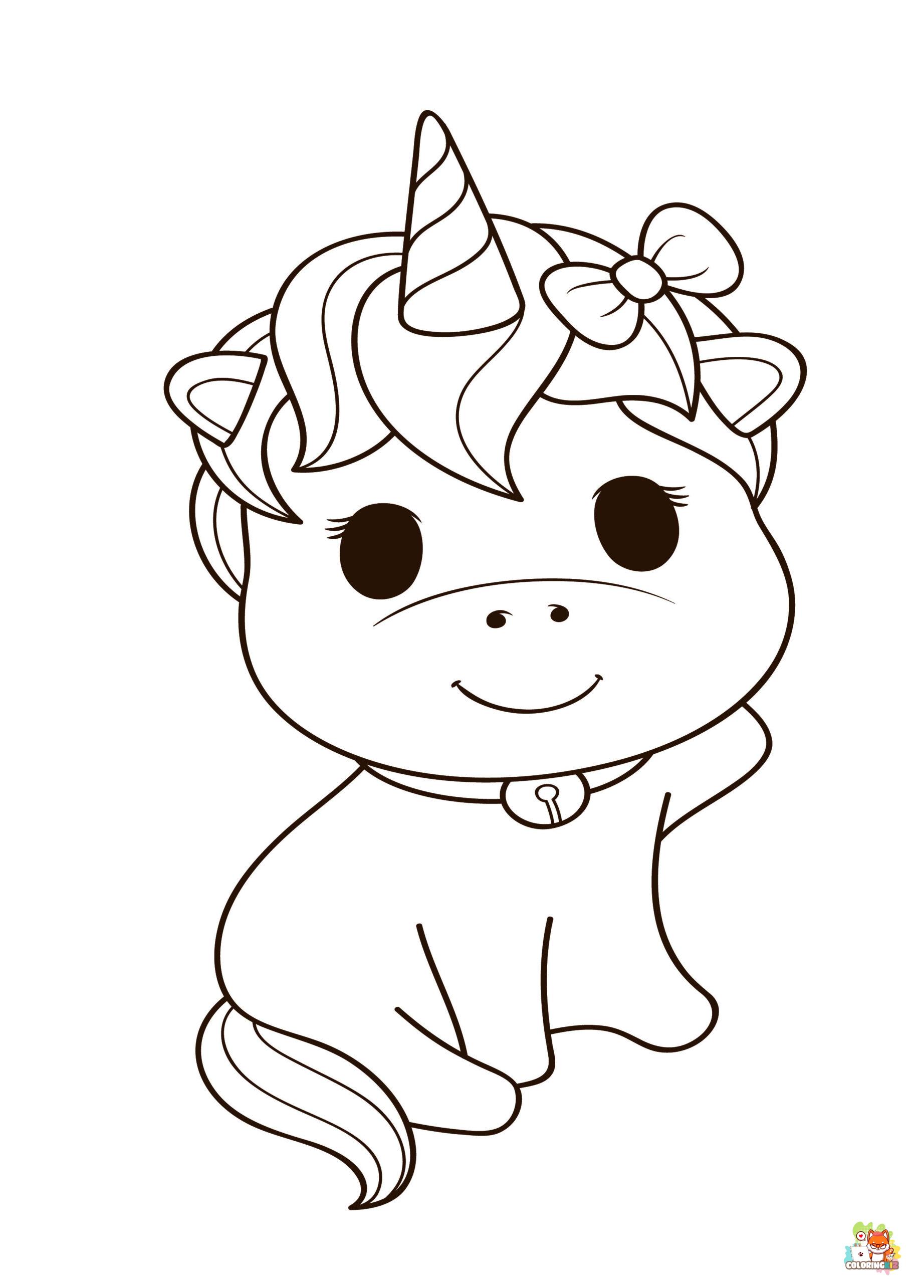 Baby Unicorn Coloring Pages 9