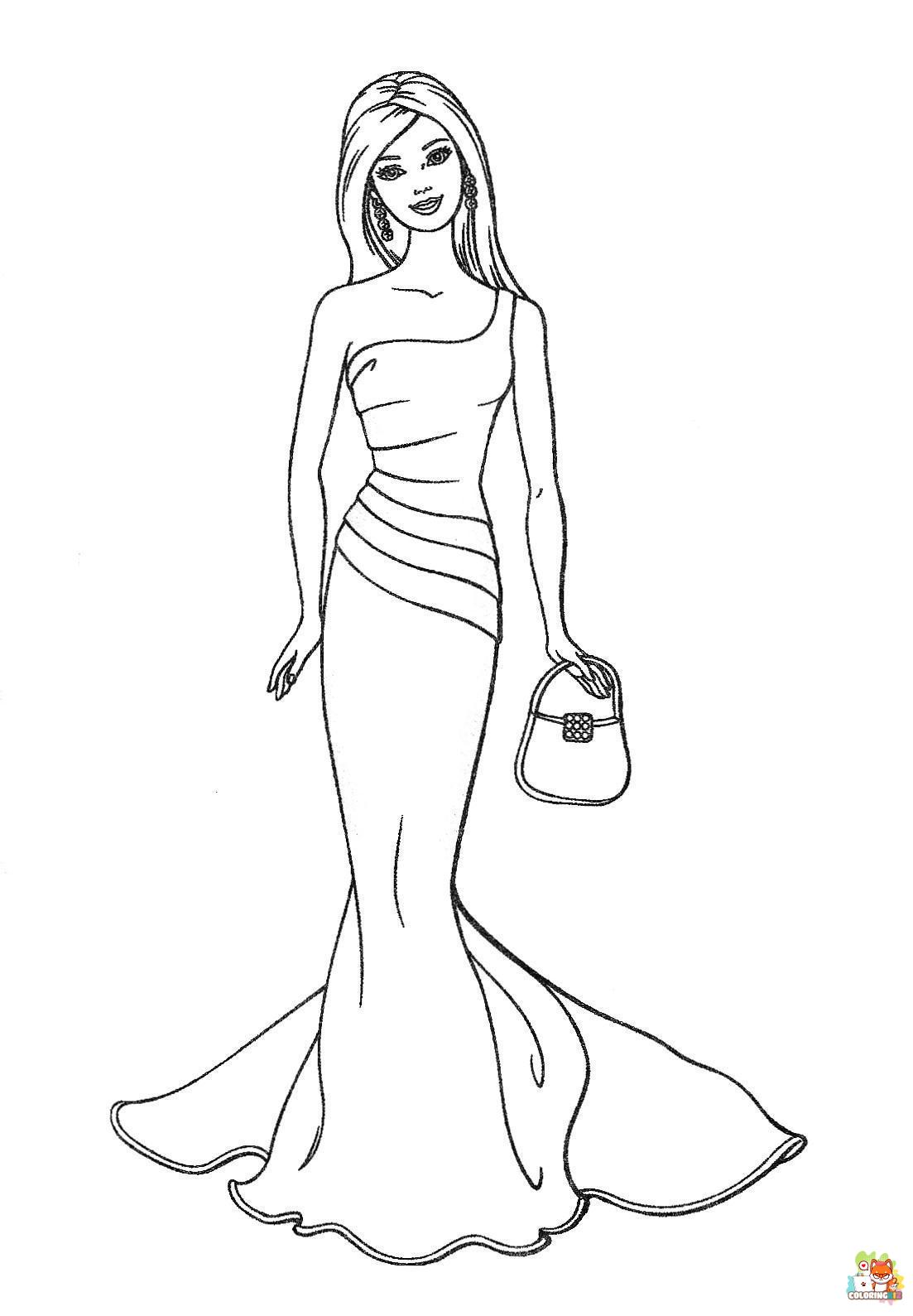 Barbie Coloring Pages 1 1