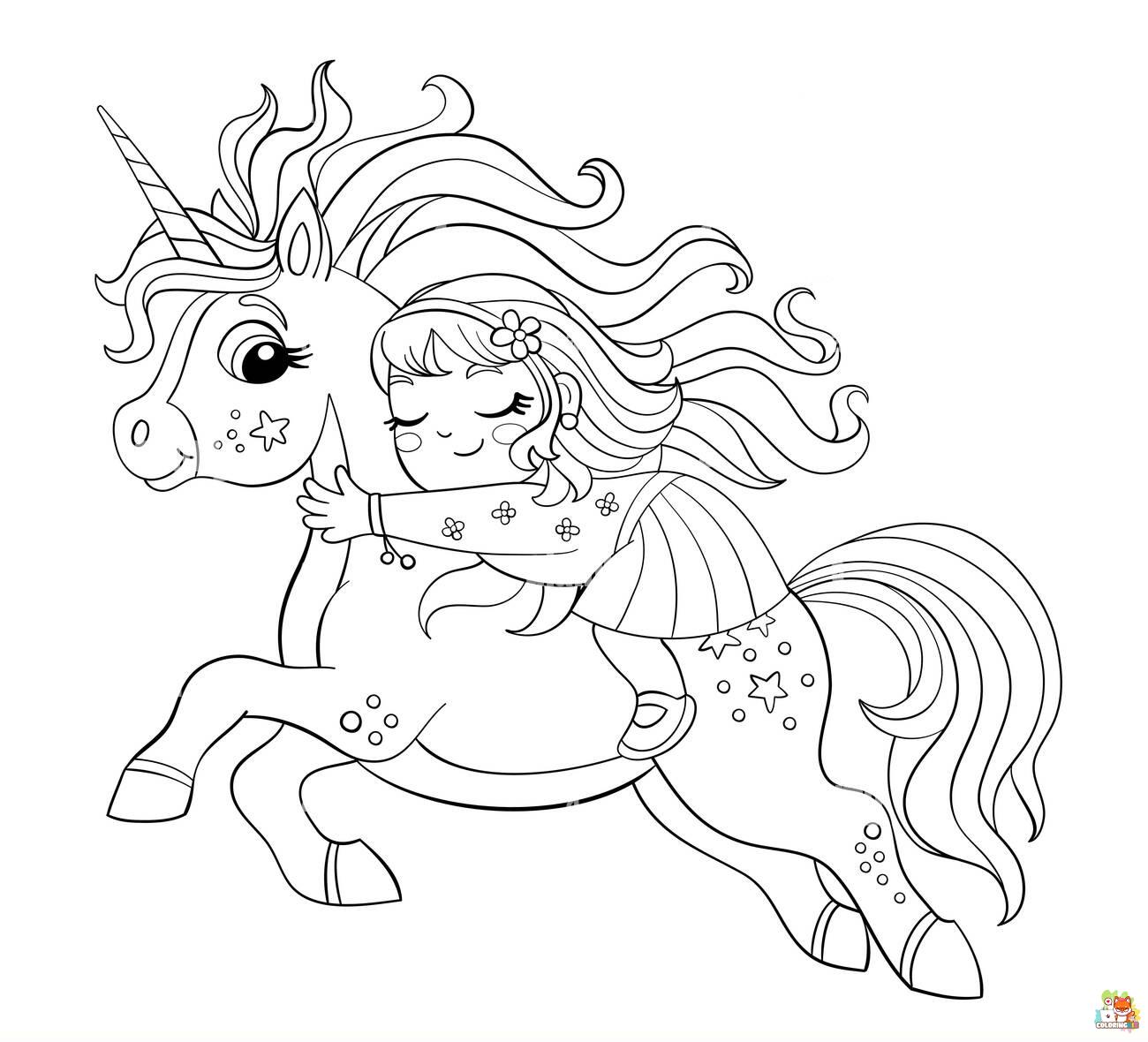Bella Unicorn Coloring Pages 3