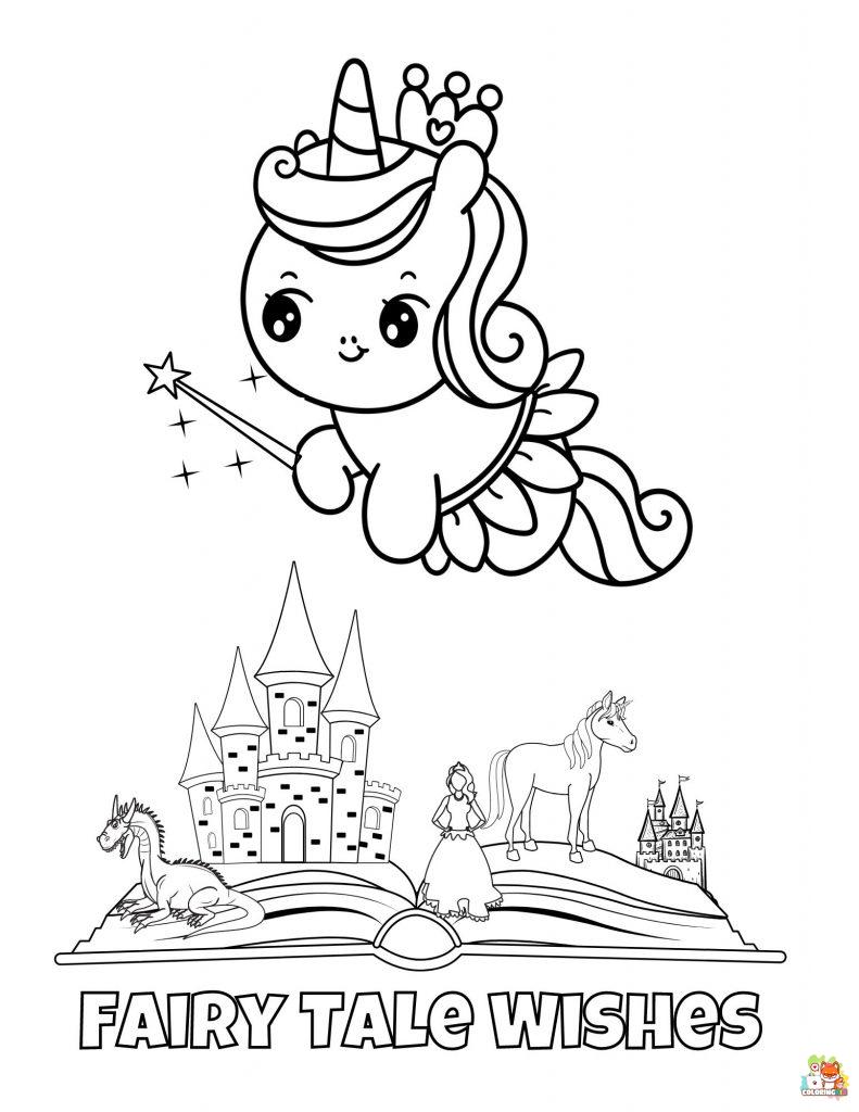 Bella Unicorn Coloring Pages 4