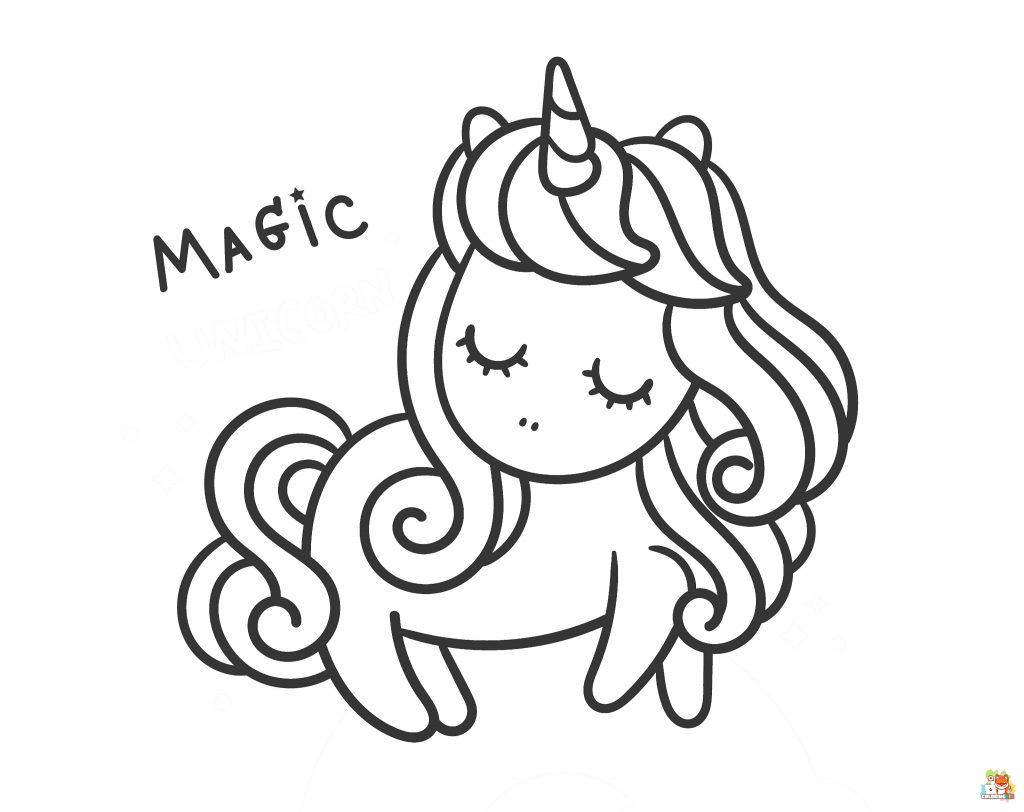 Bella Unicorn Coloring Pages 7