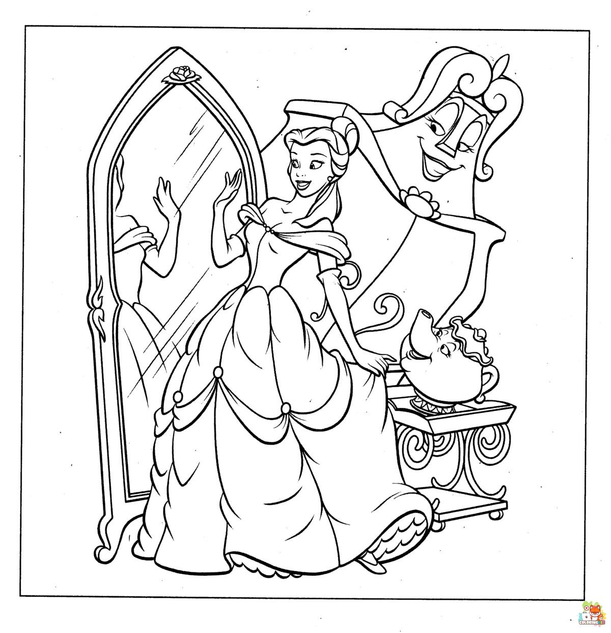 Belle Coloring Pages 1