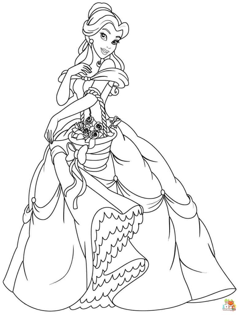 Belle Coloring Pages 2