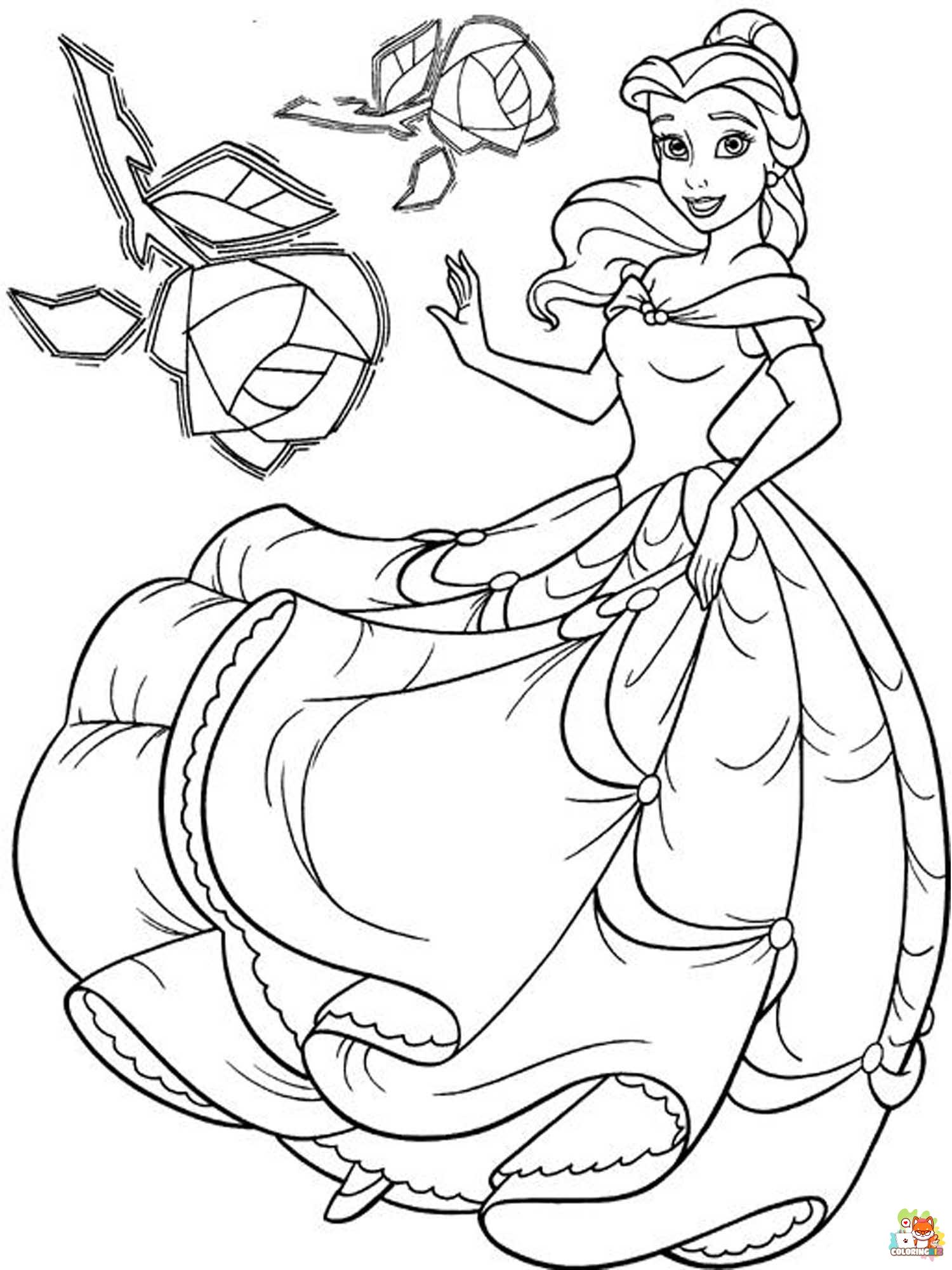 Belle Coloring Pages 5