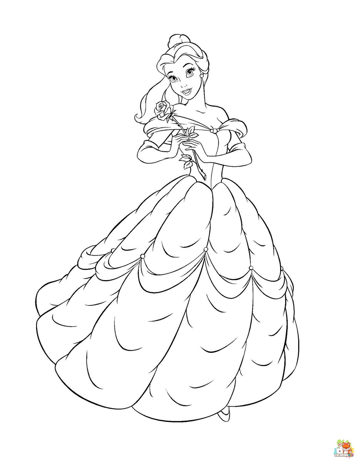 Belle Coloring Pages 7