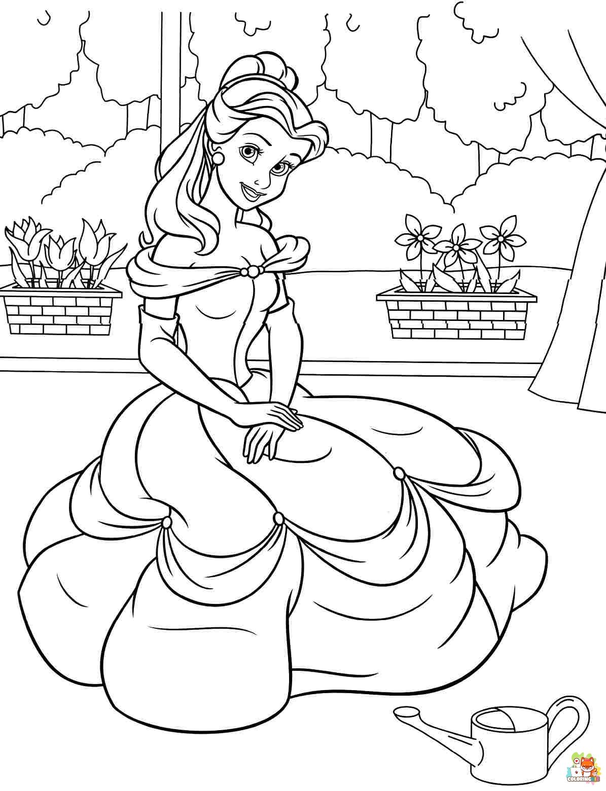 Belle Coloring Pages 8