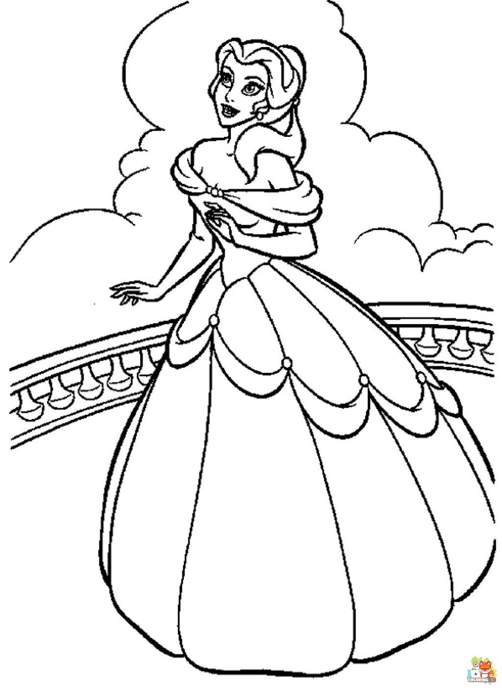 Belle Coloring Pages 9
