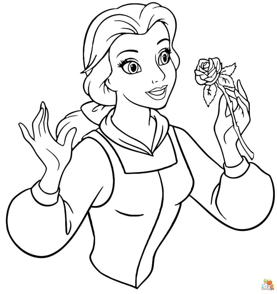 Belle With Her Friends Coloring Pages 8