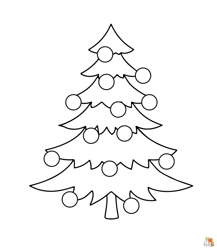 Christmas Tree Coloring Pages 1