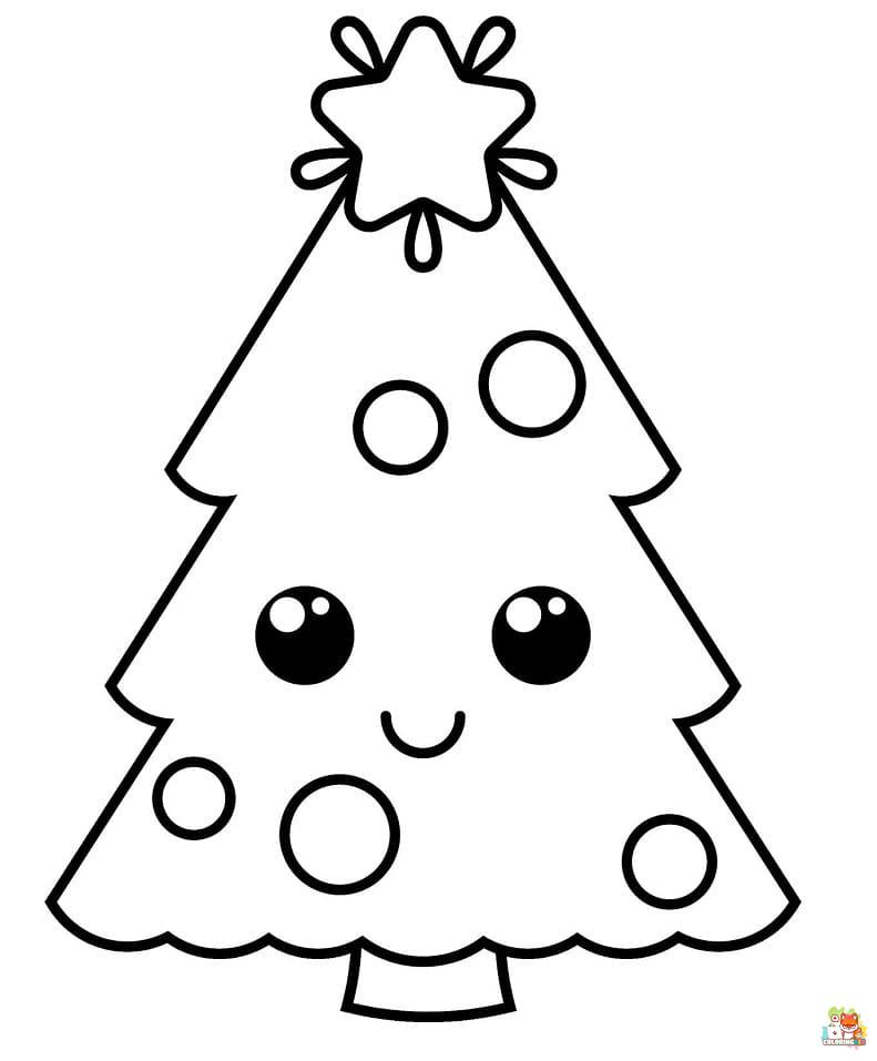 Christmas Tree Coloring Pages 13