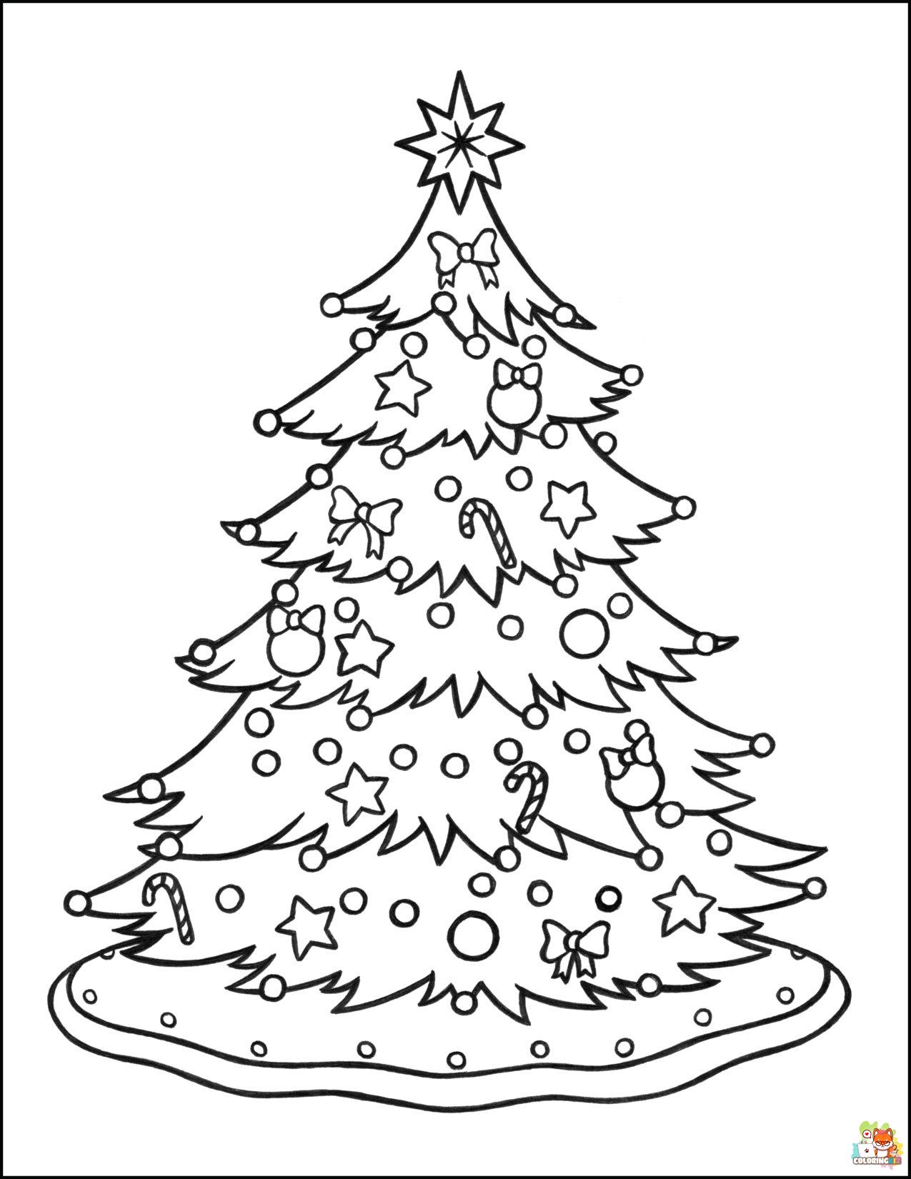 Christmas Tree Coloring Pages 14