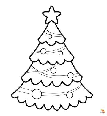 Christmas Tree Coloring Pages 16