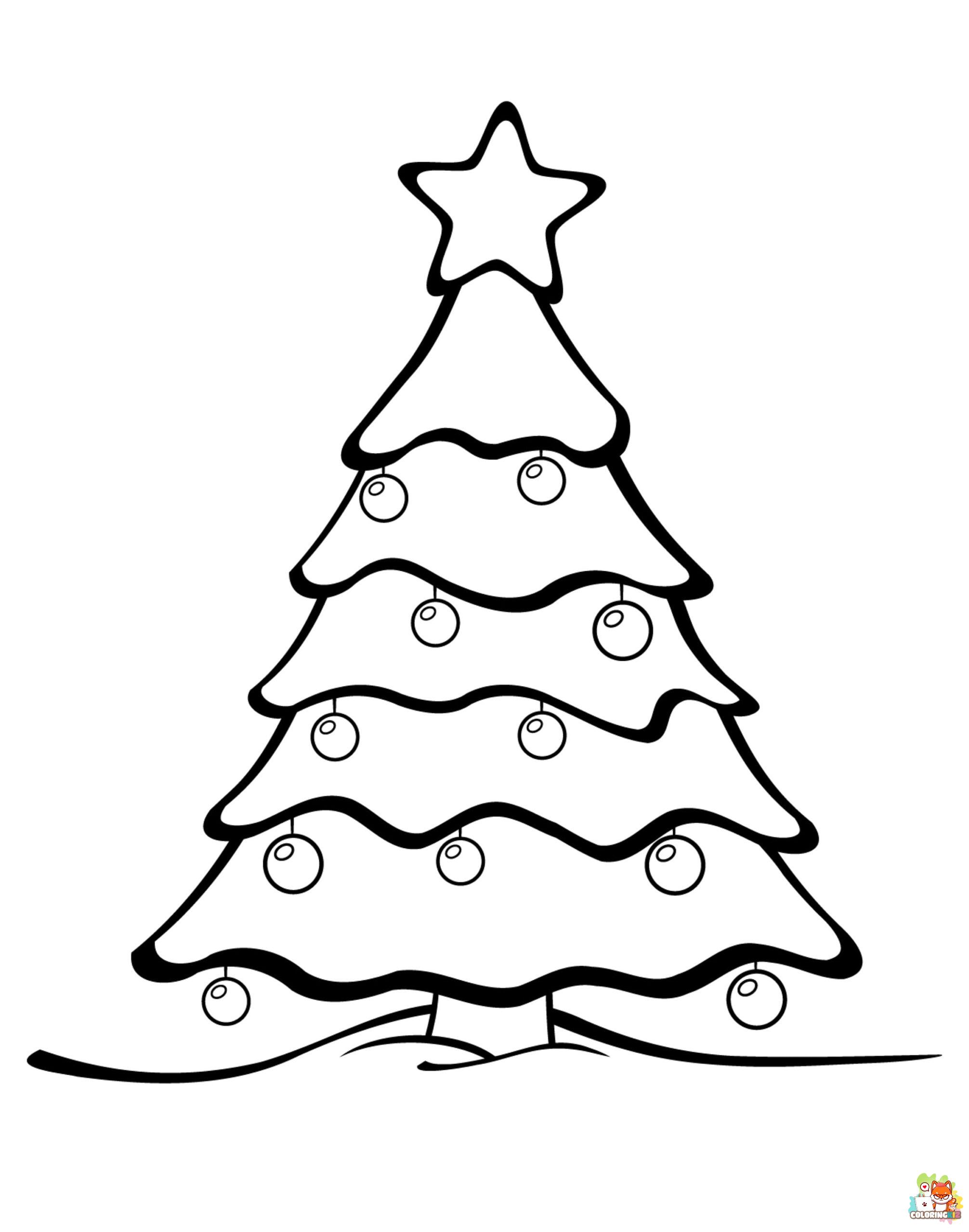 Christmas Tree Coloring Pages 18