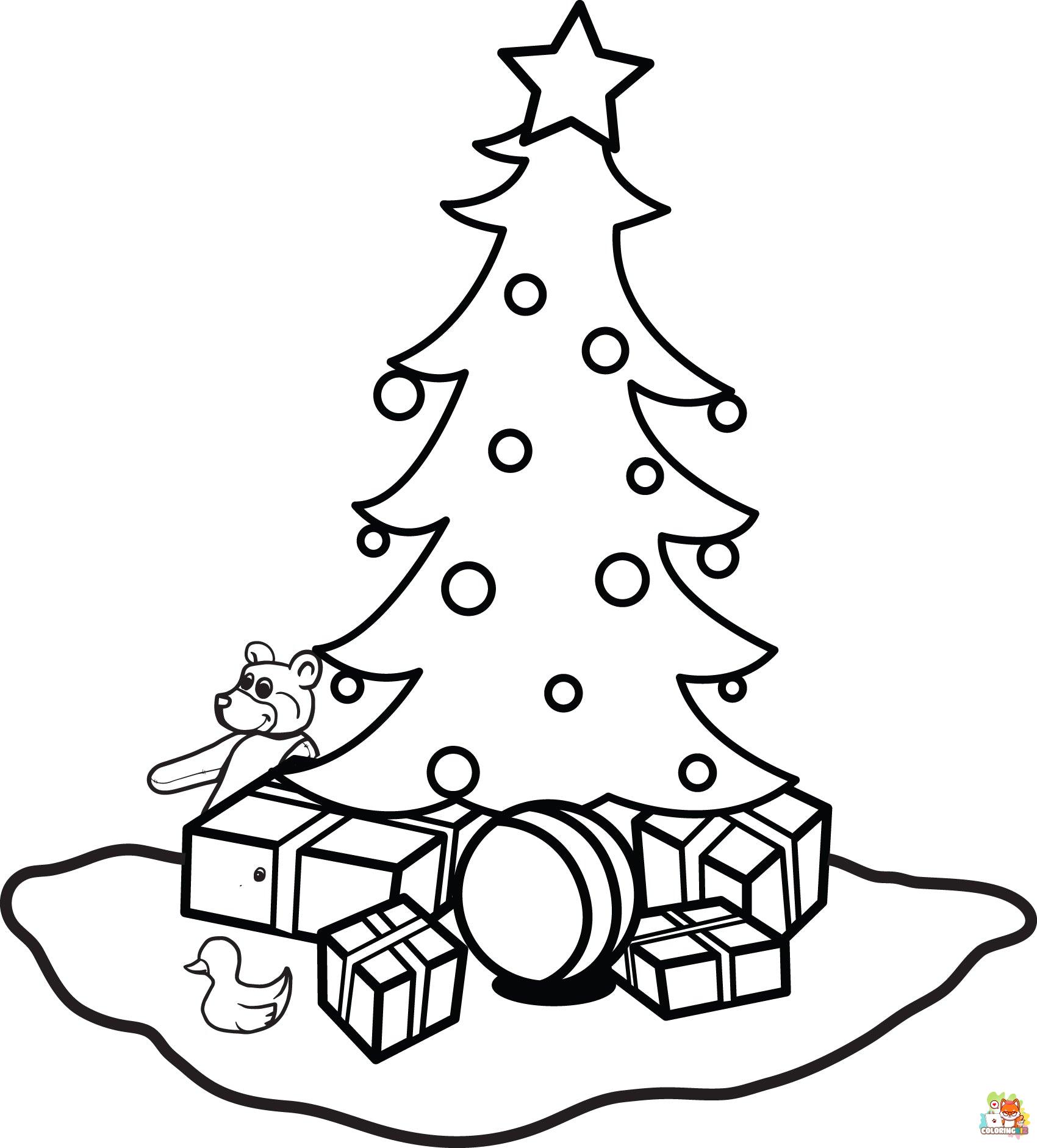 Christmas Tree Coloring Pages 2