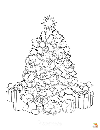 Christmas Tree Coloring Pages 4