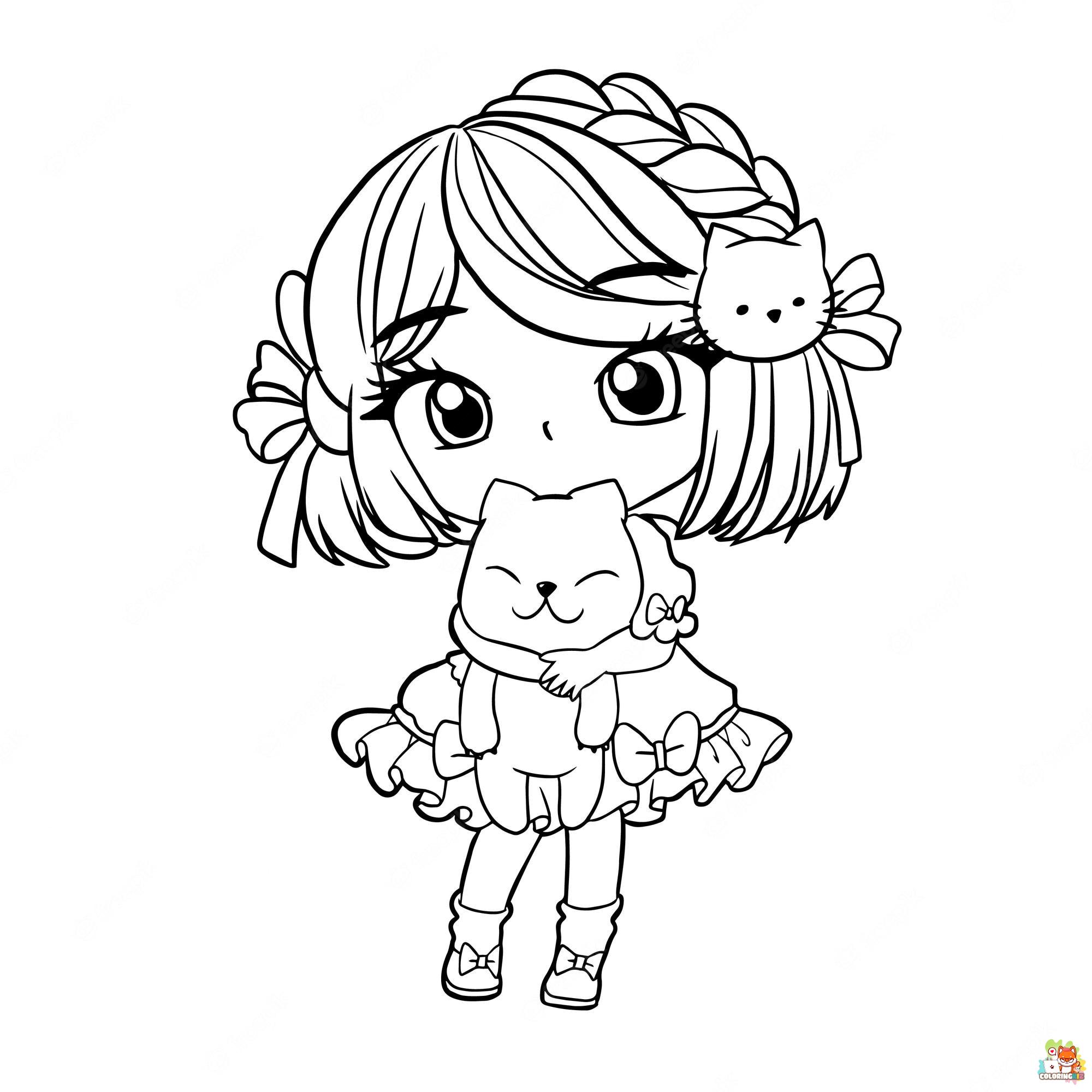 Cute Anime Coloring Pages 3