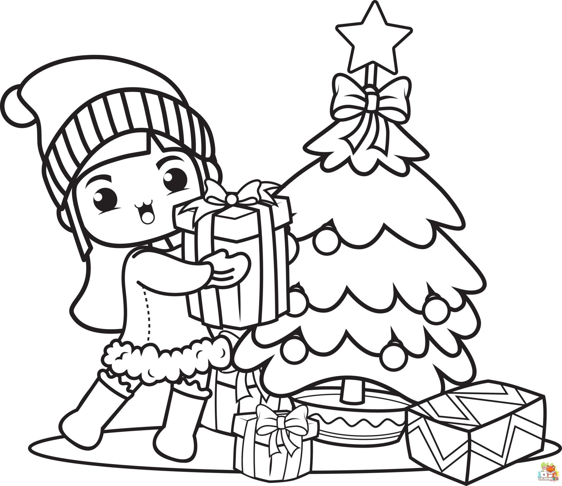 Cute Christmas Coloring Pages 1