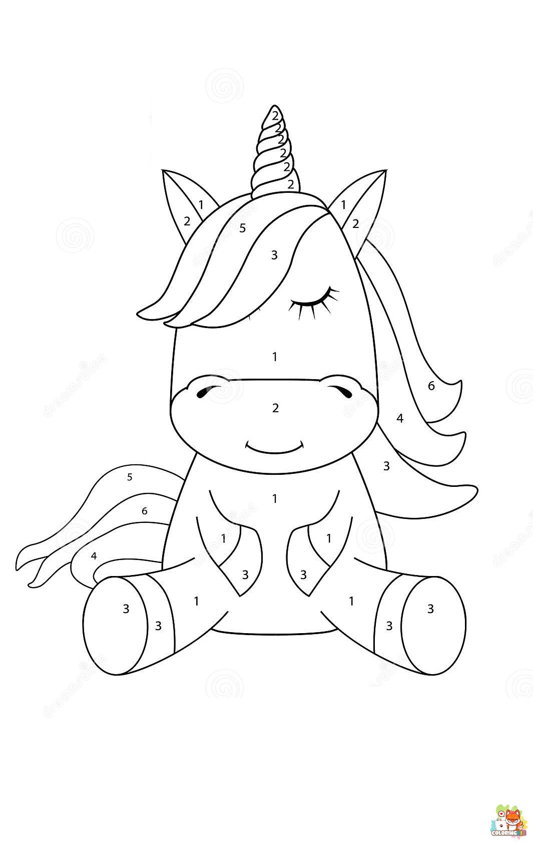Cute Fat Unicorn Coloring Pages 5