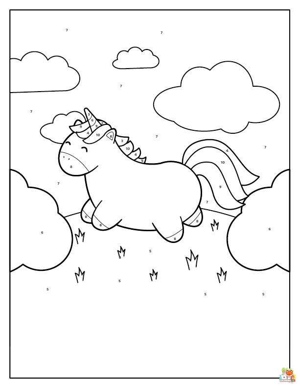 Cute Fat Unicorn Coloring Pages 9