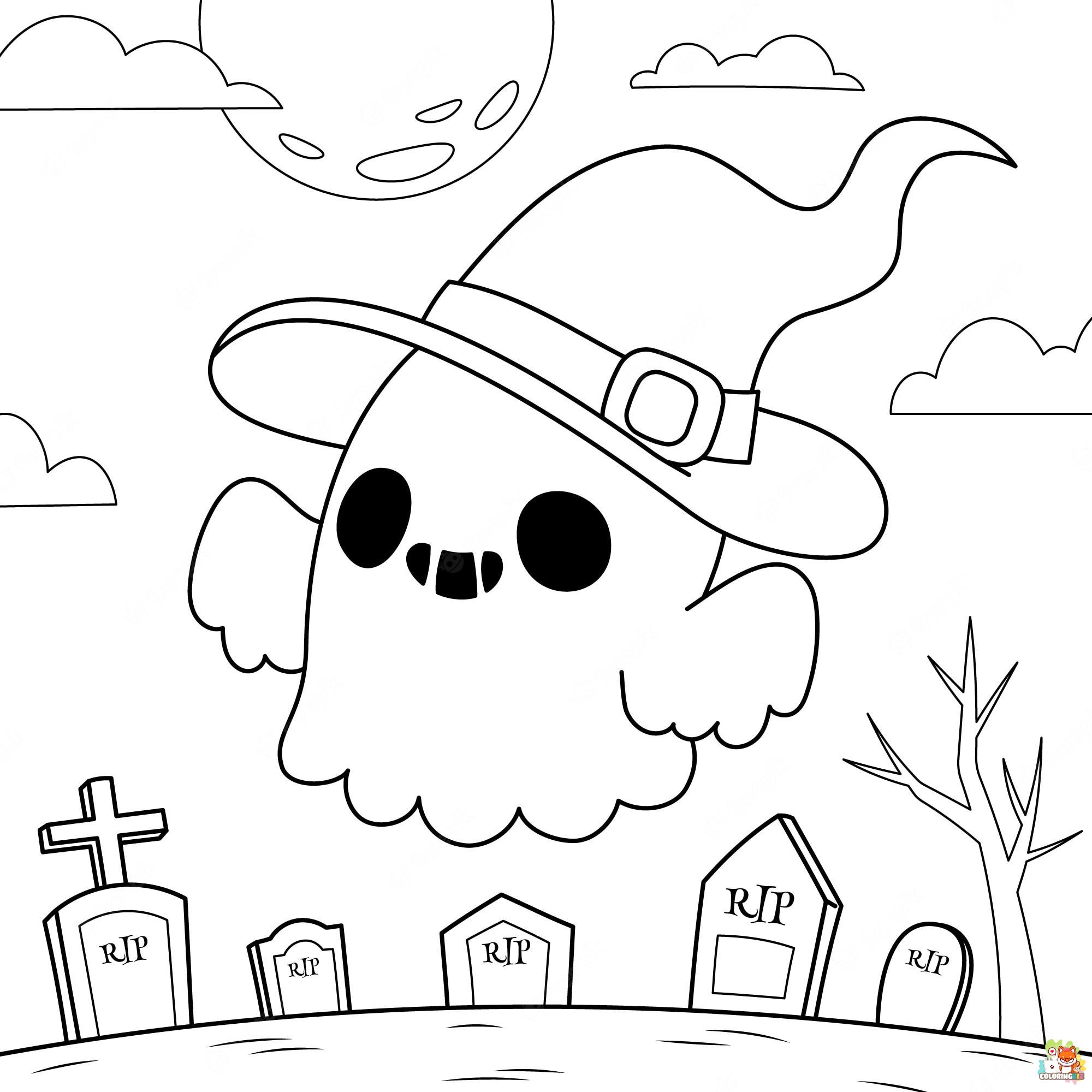 Cute Halloween Coloring Pages 21