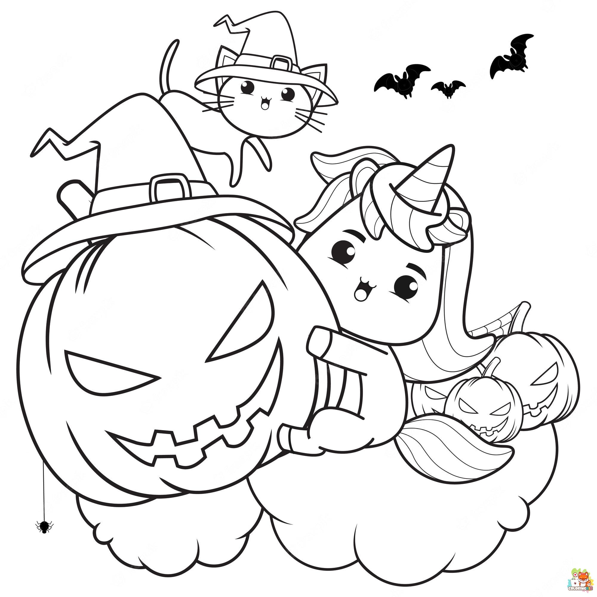 Cute Halloween Coloring Pages 3