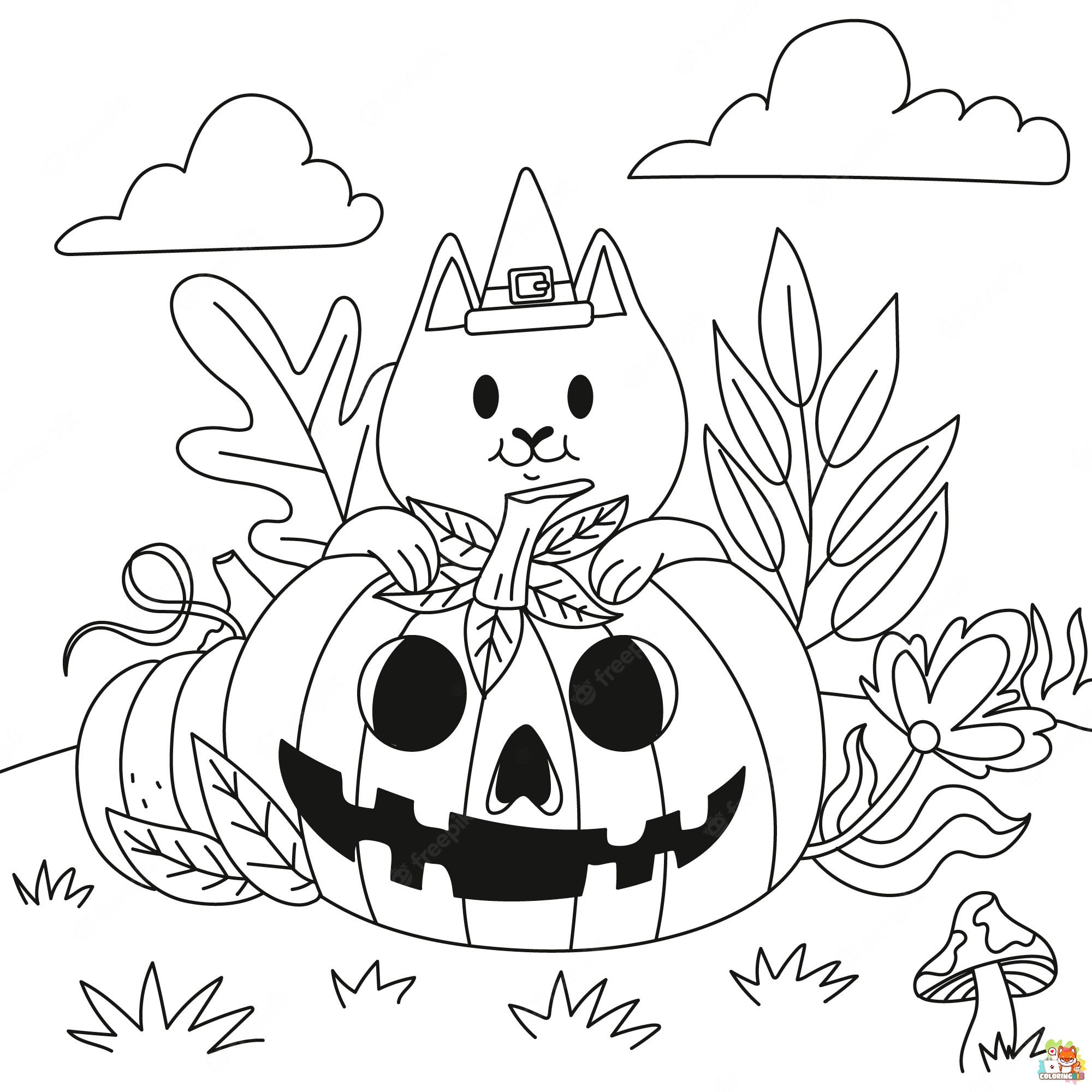 Cute Halloween Coloring Pages 5