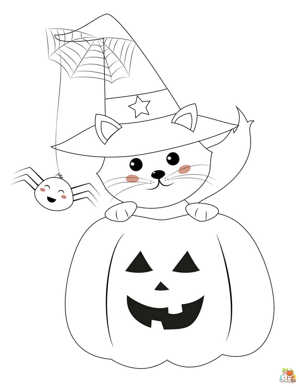 Cute Halloween Coloring Pages 51
