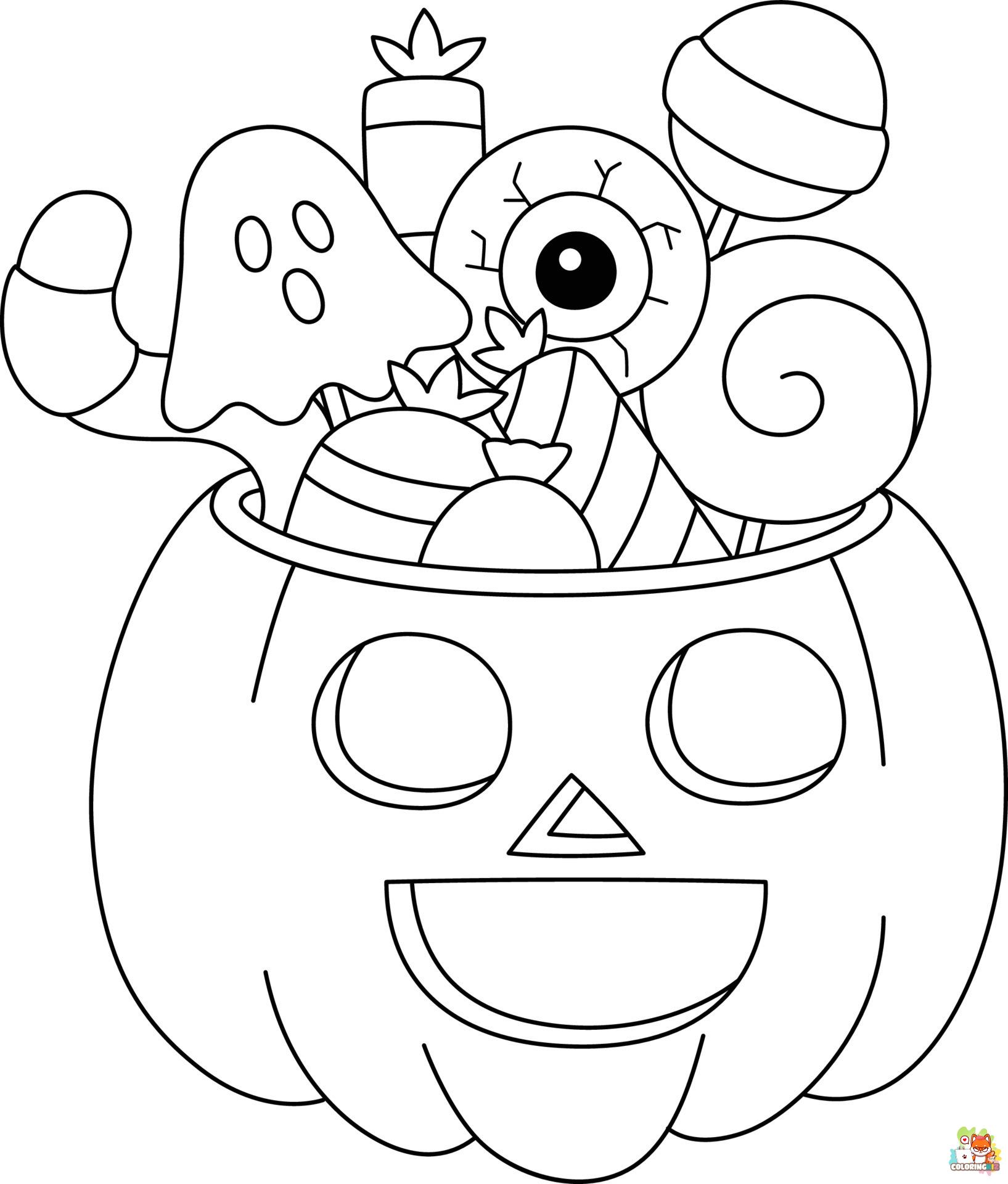 Cute Halloween Coloring Pages 7