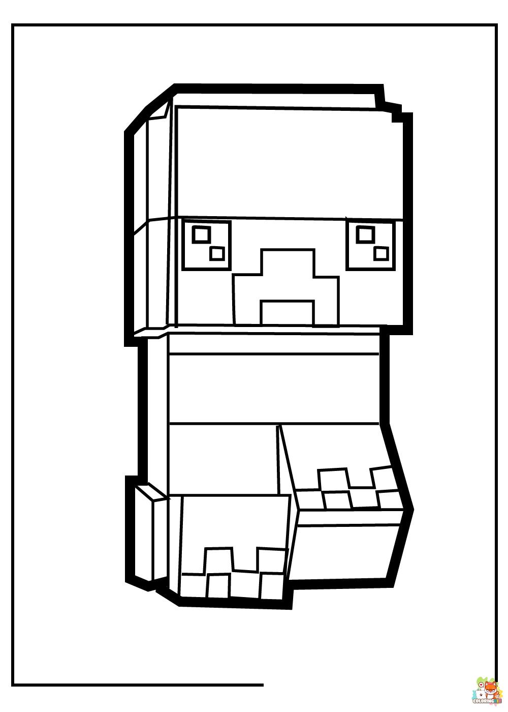 Cutest Minecraft Coloring Pages 1