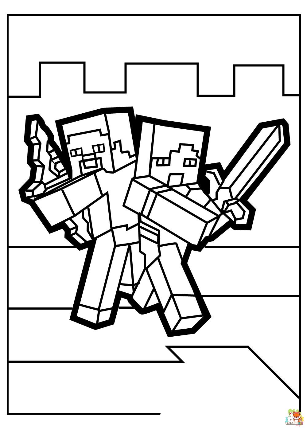 Cutest Minecraft Coloring Pages 4