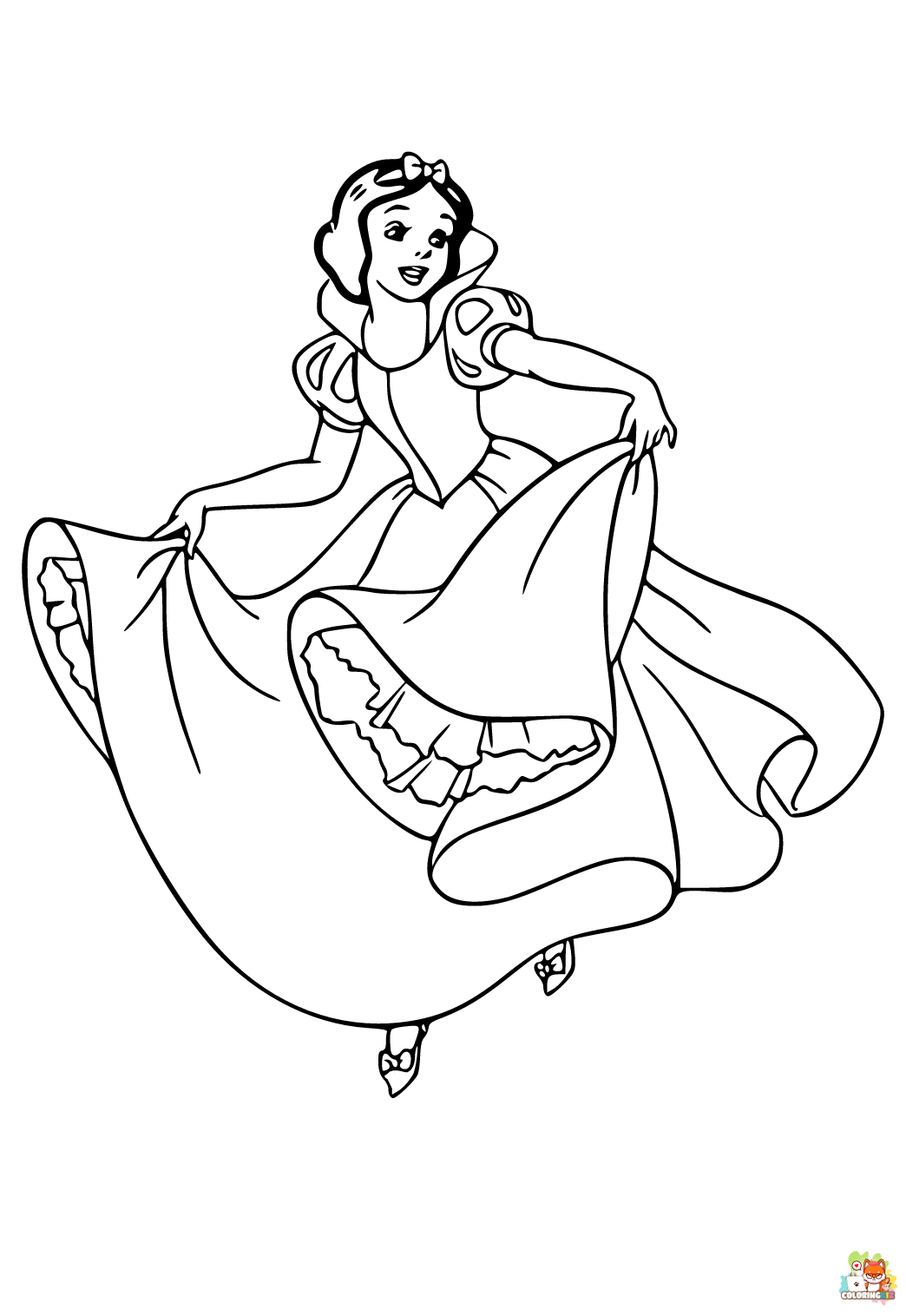 Dancing Snow White coloring pages 3