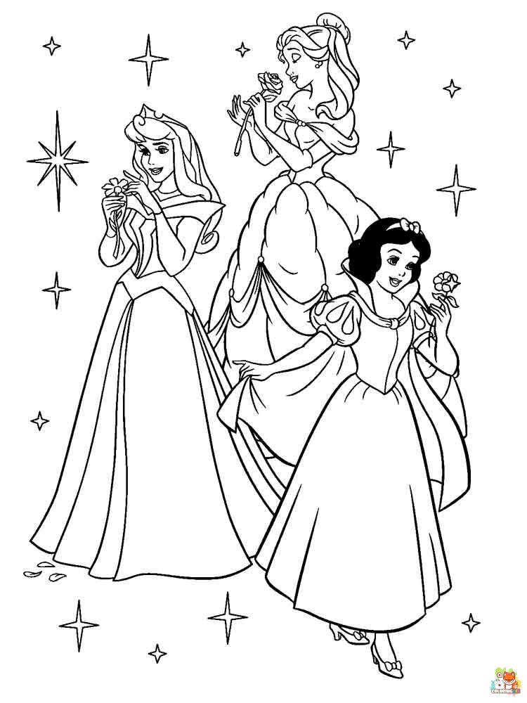Disney princess coloring pages 3
