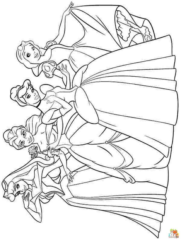 Disney princess coloring pages 9
