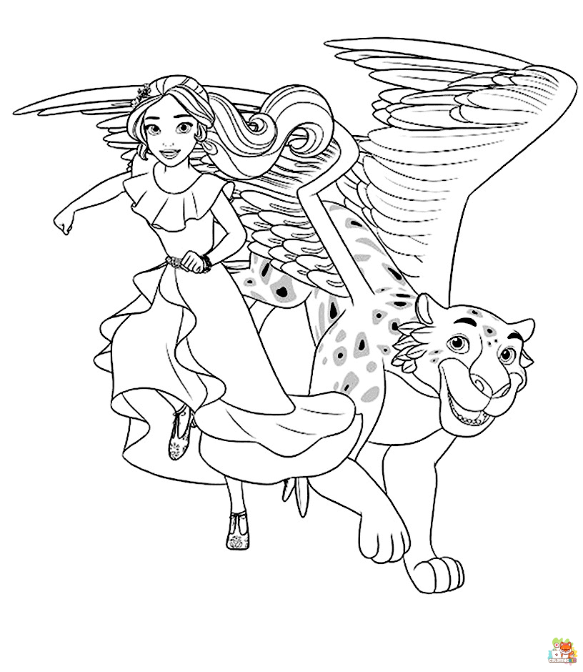 Elena With Skylar Coloring Pages 2