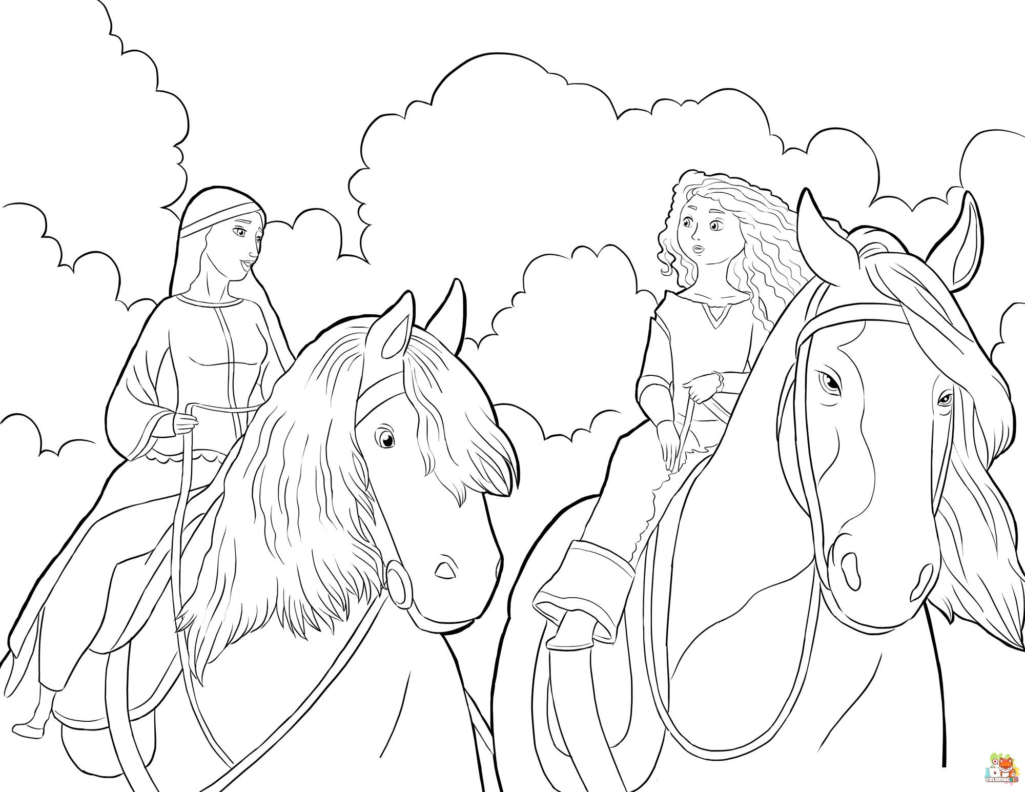 Elinor And Merida Coloring Pages 2