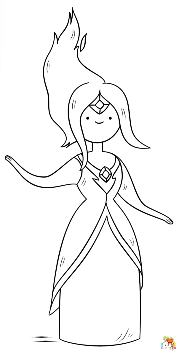 Flame Princess Coloring Pages 1