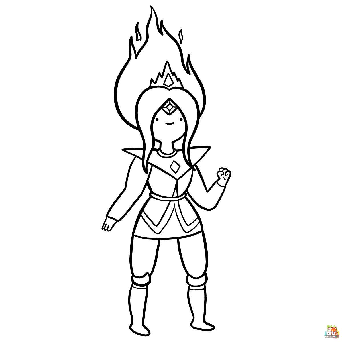 Flame Princess Coloring Pages 2