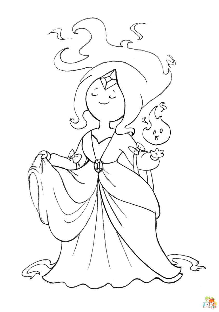 Flame Princess Coloring Pages 2